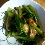 小松菜と牡蠣の炒め物